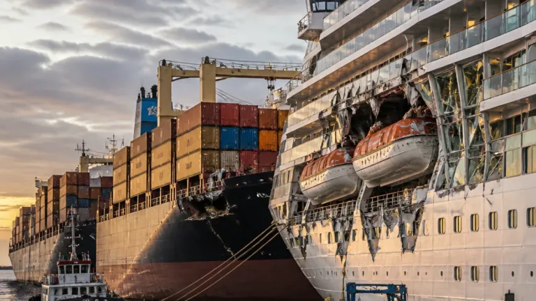 TUI Cruises ship collides with two container vessels while leaving Bremerhaven