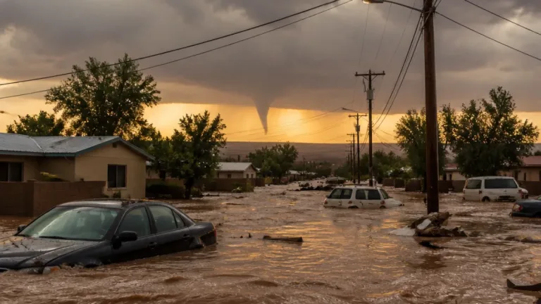 Heavy rain spurs flooding across Four Corners, tornado reported near Santa Fe