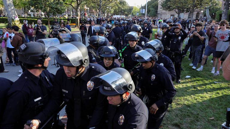 Police officers responded with force.  Photo: Reuters