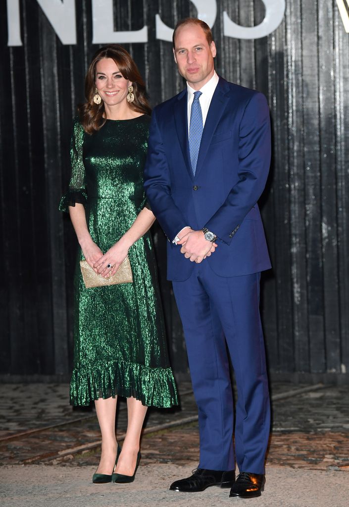 Catherine in green with Prince William
