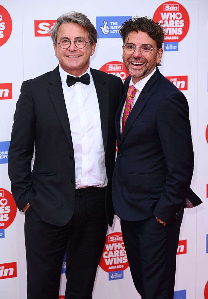 Stephen and Daniel Lustig-Webb on the red carpet at the Who Cares Wins awards